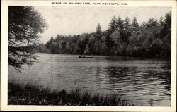 Scene on Bramby Lake, Near Woodruff Postcard