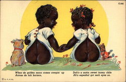 De Golden Moon Black Americana Postcard Postcard