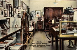 Interior Mark Twain Museum Adjoining the Boyhood Home Postcard