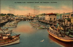 Fishing Fleet, Fisherman's Wharf San Francisco, CA Postcard Postcard