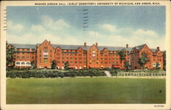 Mosher Jordan Hall (Gilr's Dormitory) University of Michigan Ann Arbor, MI Postcard Postcard