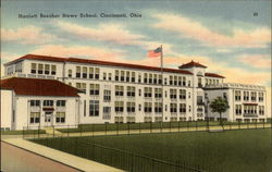 Harriett Beecher Stow School Postcard