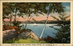 Greetings from Laurel Park Hotel Postcard