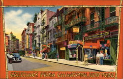 Greetings from Chinatown, New York Postcard