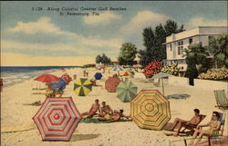 Along Colorful Greater Gulf Beaches St. Petersburg, FL Postcard Postcard