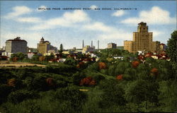 Skyline from Inspirational Point San Diego, CA Postcard Postcard