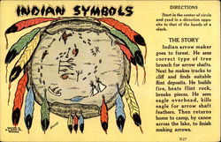 Indian Symbols Native Americana Postcard Postcard