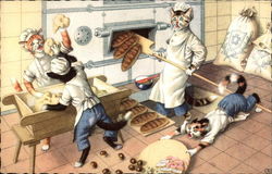 Cat Bakers Postcard