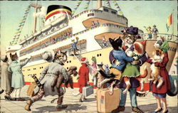 Cats go on a Cruise Postcard