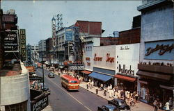 Looking North down Granby Street Postcard