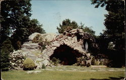 Lourdes Grotto at the Maryknoll Sisters' Motherhouse New York Postcard Postcard