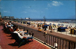 Relaxing in Atlantic City, N. J Postcard