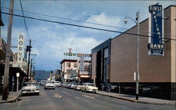 Main Street of Tillamook, Oregon Postcard