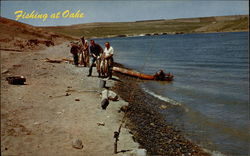 Fishing at Oahe Dam Postcard