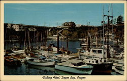 Fishing Fleet Depoe Bay, OR Postcard Postcard