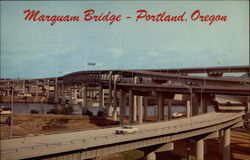 Marquam Bridge Portland, OR Postcard Postcard