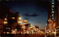 Canal Street at Night Postcard