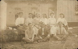 Group of Young Women & Men Postcard