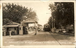 International Bridge Between El Paso Tex. & Juarez Mex Postcard