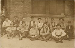 Group of Men 1939 Postcard