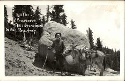 Like the Prospector this Great Stone too will pass away Mining Postcard Postcard