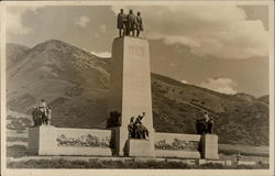 This is The Place Mormon Monument Salt Lake City, UT Postcard Postcard