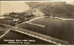 Presque Isle and Ore Dock Marquette, MI Postcard Postcard