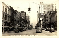 Looking North on Pacific Avenue Tacoma, WA Postcard Postcard