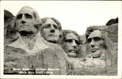 Mount Rushmore National Memorial Blak Hills, SD Postcard Postcard