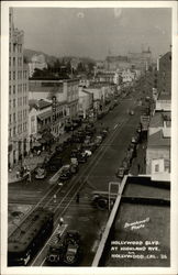 Hollywood Blvd. at Highland Ave California Postcard Postcard