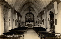 Interior Carmel Mission California Postcard Postcard