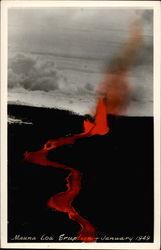 Mauna Loa Eruption, January 1949 Hawaii Postcard Postcard