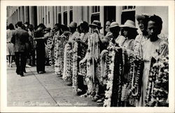 Lei Vendors Honolulu, HI Postcard Postcard