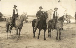 Cowboys on Horses Cowboy Western Postcard Postcard