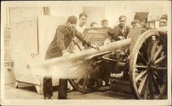 Verdun Men with Artillery Piece World War I Postcard Postcard