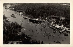 Boats in the bay at Point Alexander, Alaska Postcard