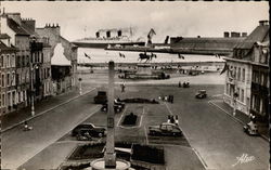 La Place de la Republique et la Plage Cherbourg, France Postcard Postcard