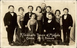 Klinkhart's Troupe of Midgets Circus; A.G. Barnes Postcard