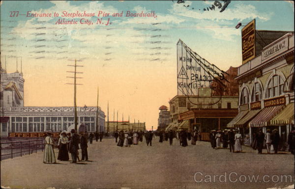 Entrance to Steeplechase Pier and Boardwalk Atlantic City, NJ