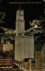 Woolworth Building at Night Postcard