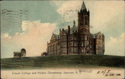 Crouse College and Holden Observatory Syracuse, NY Postcard Postcard