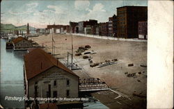 The Pittsburg Wharf on the Monongahela River Postcard