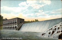 Dam at Vernon, Vt. and Hinsdale, N.H New Hampshire Postcard Postcard