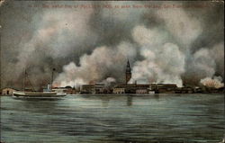 The awful fire of April 18th 1905, as seen from the bay San Francisco, CA Postcard Postcard