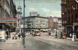 Monroe St Grand Rapids, MI Postcard Postcard