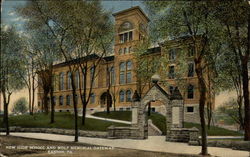 New High School and Wolf Memorial Gateway Postcard