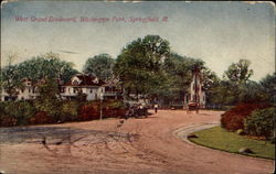 West Grand Boulevard, Washington Park Springfield, IL Postcard Postcard