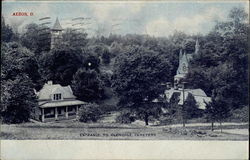 Entrance to Glendale Cemetary Akron, OH Postcard Postcard