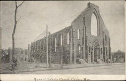 Ruins of Catholic Church Postcard