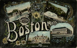 Greetings from Boston Massachusetts Postcard Postcard